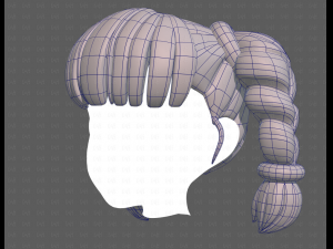 Base Hair for girl V57 3D Model