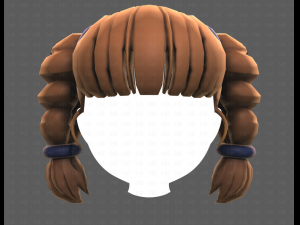 Base Hair for girl V57 3D Model