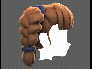 Base Hair for girl V57 3D Model