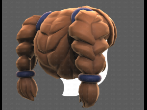 Base Hair for girl V57 3D Model