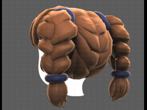 Base Hair for girl V57 3D Model