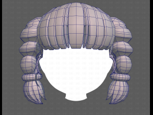 Base Hair for girl V57 3D Model
