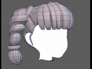 Base Hair for girl V57 3D Model