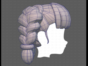 Base Hair for girl V57 3D Model