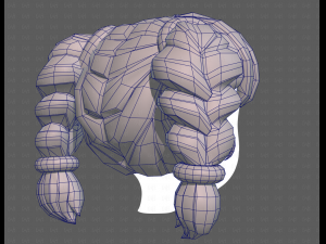 Base Hair for girl V57 3D Model