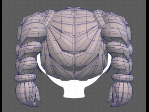 Base Hair for girl V57 3D Model