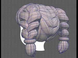 Base Hair for girl V57 3D Model