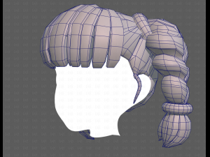 Base Hair for girl V57 3D Model