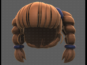 Base Hair for girl V57 3D Model