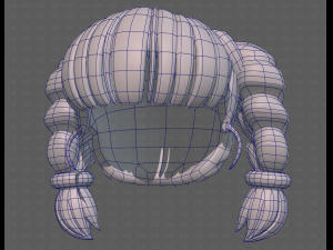 Base Hair for girl V57 3D Model
