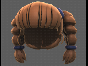 Base Hair for girl V57 3D Model