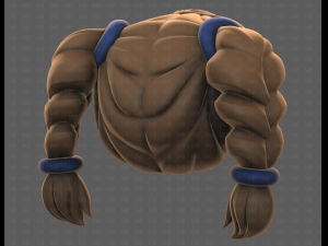 Base Hair for girl V57 3D Model