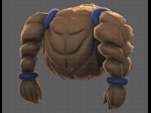Base Hair for girl V57 3D Model