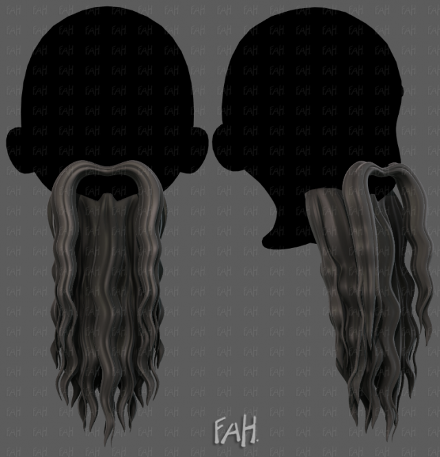 Beard V57 3D Model .c4d .max .obj .3ds .fbx .stl .blend 