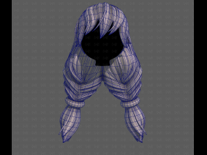 3D Hair style for girl V117 Modèle 3D