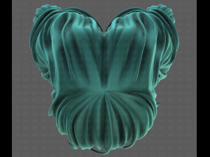 3D Hair style for girl V117 Modèle 3D