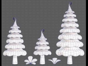 Trees Cartoon V46 3Dモデル