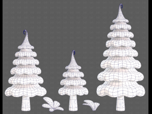 Trees Cartoon V46 3Dモデル