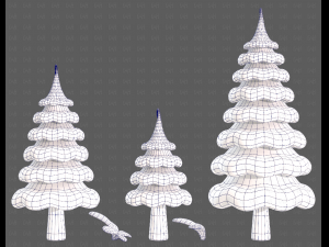 Trees Cartoon V46 3Dモデル
