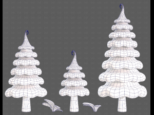 Trees Cartoon V46 3Dモデル