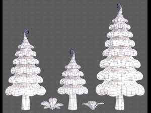 Trees Cartoon V46 3Dモデル
