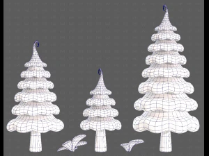 Trees Cartoon V46 3D Model