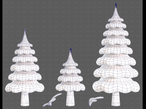 Trees Cartoon V46 3Dモデル