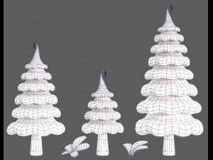 Trees Cartoon V46 3D Model