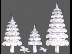 Trees Cartoon V46 3Dモデル