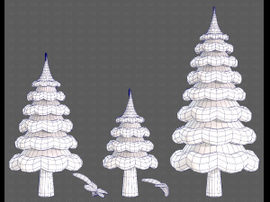 Trees Cartoon V46 3Dモデル