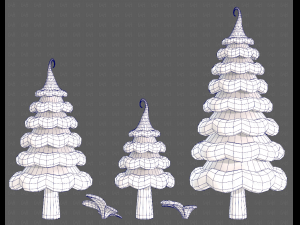 Trees Cartoon V46 3Dモデル