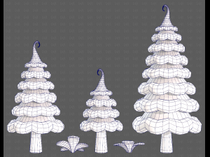 Trees Cartoon V46 3Dモデル