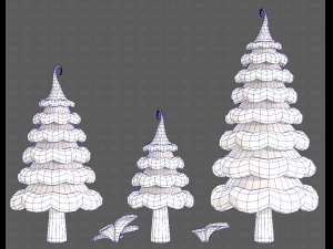 Trees Cartoon V46 3Dモデル
