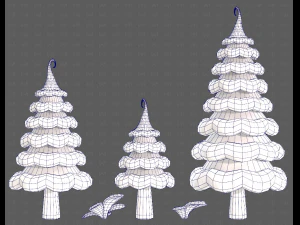 Trees Cartoon V46 3D Model