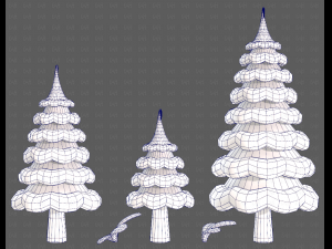 Trees Cartoon V46 3Dモデル