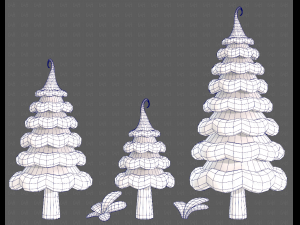 Trees Cartoon V46 3Dモデル