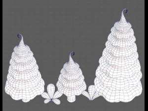 Trees Cartoon V46 3D Model
