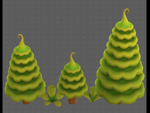 Trees Cartoon V46 3Dモデル