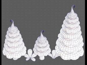 Trees Cartoon V46 3D Model