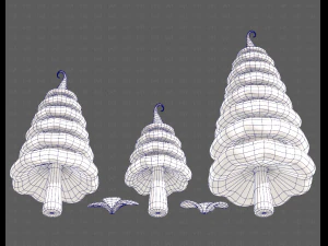 Trees Cartoon V46 3D Model