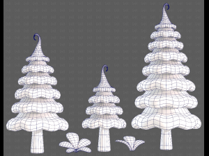 Trees Cartoon V46 3Dモデル