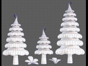 Trees Cartoon V46 3D Model