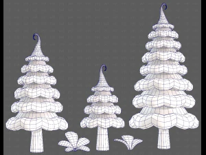 Trees Cartoon V46 3D Model