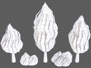 Trees Cartoon V47 3D Model