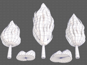Trees Cartoon V47 3D Model