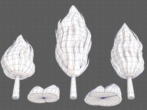 Trees Cartoon V47 3D Model