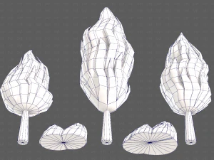 Trees Cartoon V47 3D Model
