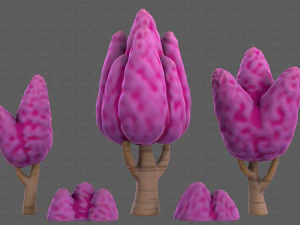 Trees Cartoon V48 3D Model