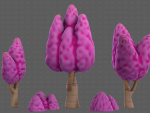 Trees Cartoon V48 3D मॉडल