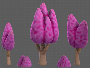 Trees Cartoon V48 3D Model